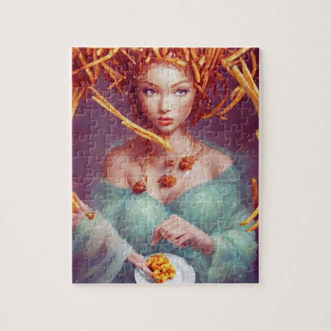 Fast Food Fantasy Goddess Jigszle Puzzle Pussel (Vertikal)