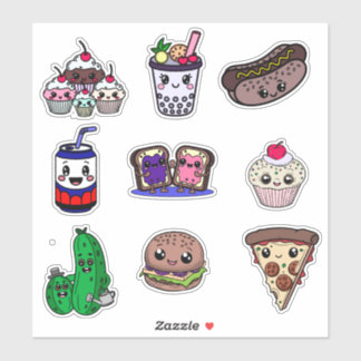 Fast Food Fun & Sweet Treat Stickers for Kids Klistermärken