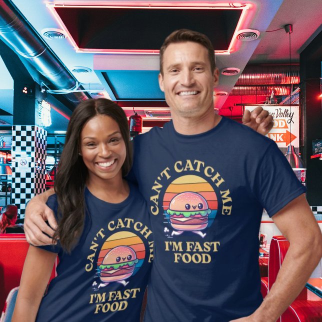 Fast Food Funny Kawaii Burger Running Punny T Shirt (Fast Food Funny Kawaii Burger Running Punny T-Shirt)