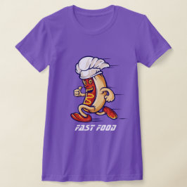 FAST FOOD HETT HUND T- novelty-sport T Shirt