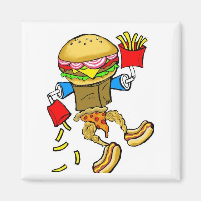Fast Food Man Magnet (Framsidan)