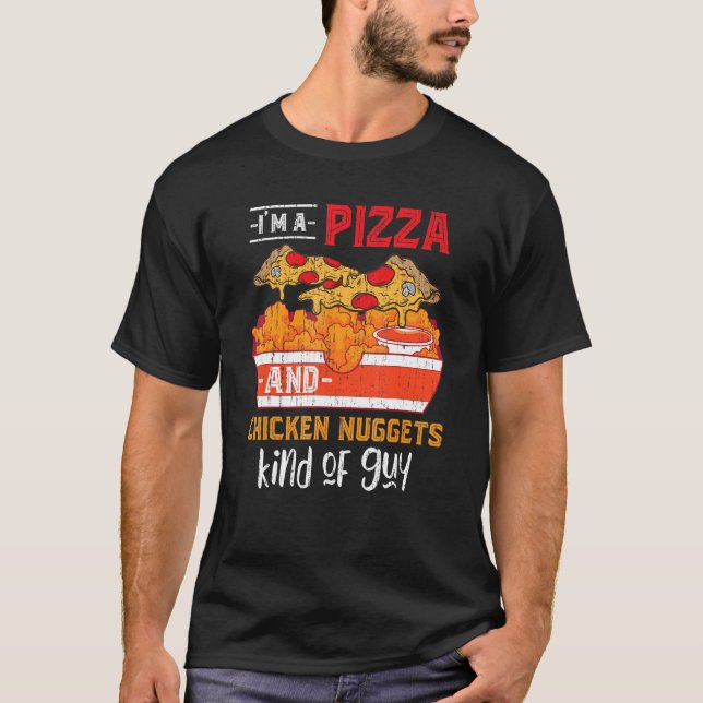 Fast Food Pizza Chicken Nuggets Foodie Chicken Nu T Shirt (Framsida)