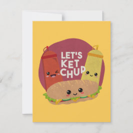 Fast Food Pun: Låt oss Ketchup Anteckningskort