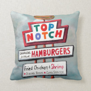 Fast Food Sign Kudde