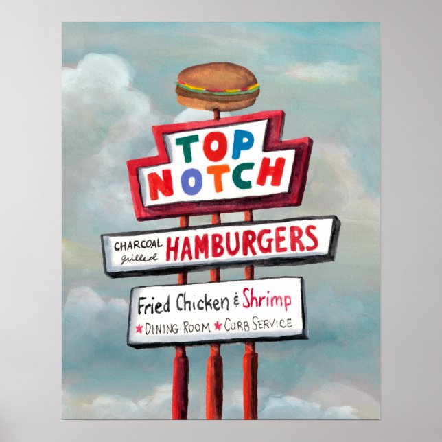 Fast Food Sign Poster (Framsidan)