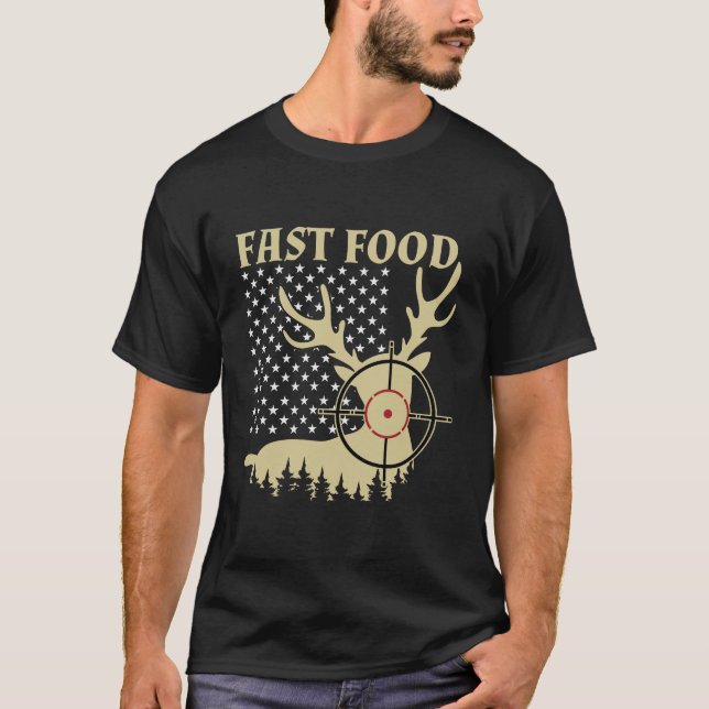 Fast Food T-Shirt/Hjort Animal Shirt T Shirt (Framsida)