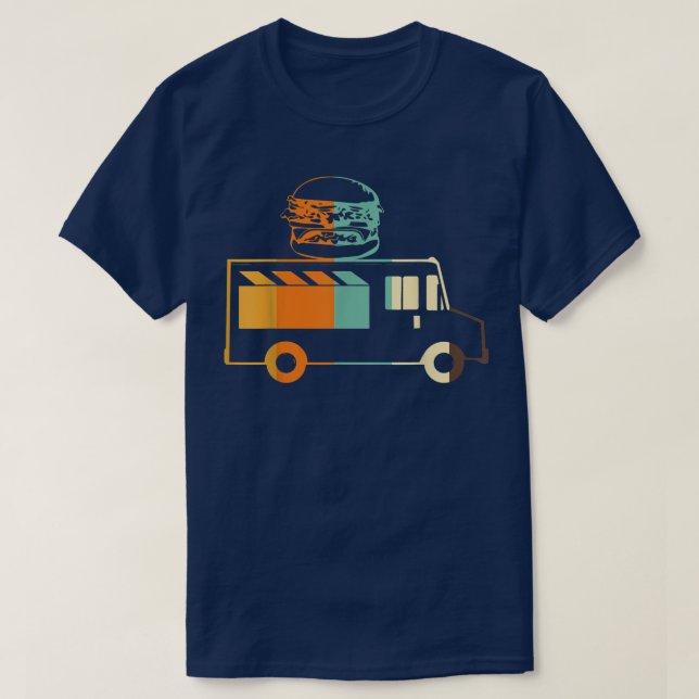 Fast Food Trucker Driver Retro Burger Street Food T Shirt (Design framsida)
