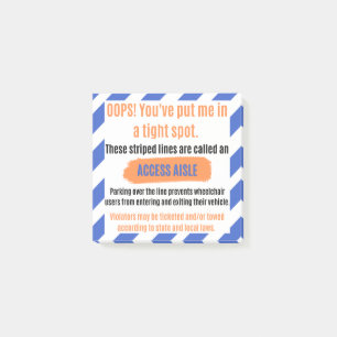 Fäst för Aisle-supporttekniker Post-it Block