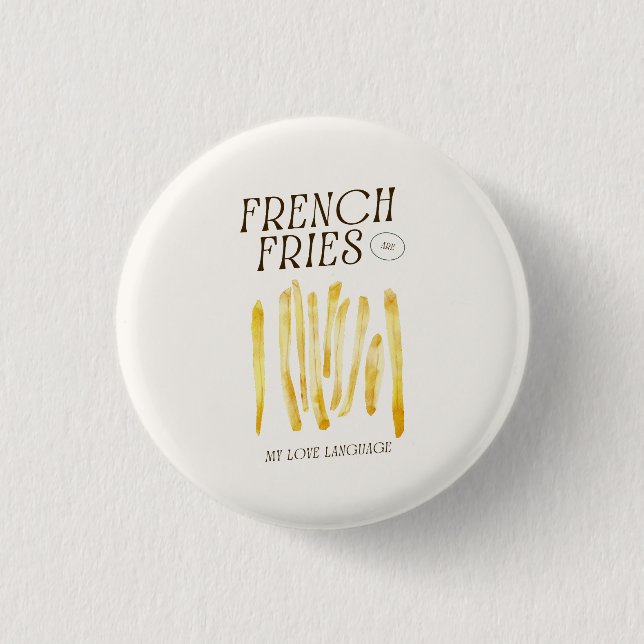 Fäst för knapp för Fransk Fries Älskare (Framsida)