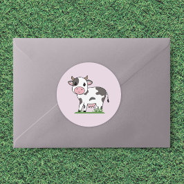 Fäst för Tecknad av kugghund Runt Klistermärke