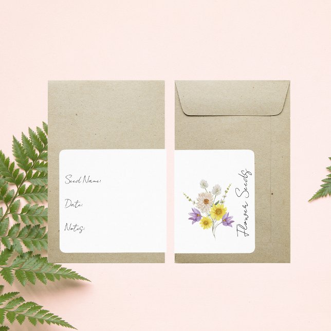 Fäst för utsädespaket | Etikett för blomsterutsäde Fraktsedel (Skapare uppladdad)