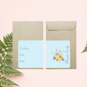 Fäst för utsädespaket Etikett för blomsterutsäde Fraktsedel