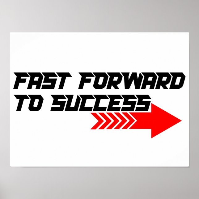 Fast Forward – Bold Red Motivation Quote Design Poster (Framsidan)