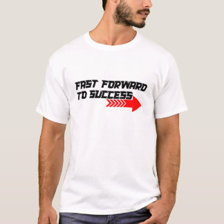 Fast Forward – Bold Red Motivation Quote Design T Shirt