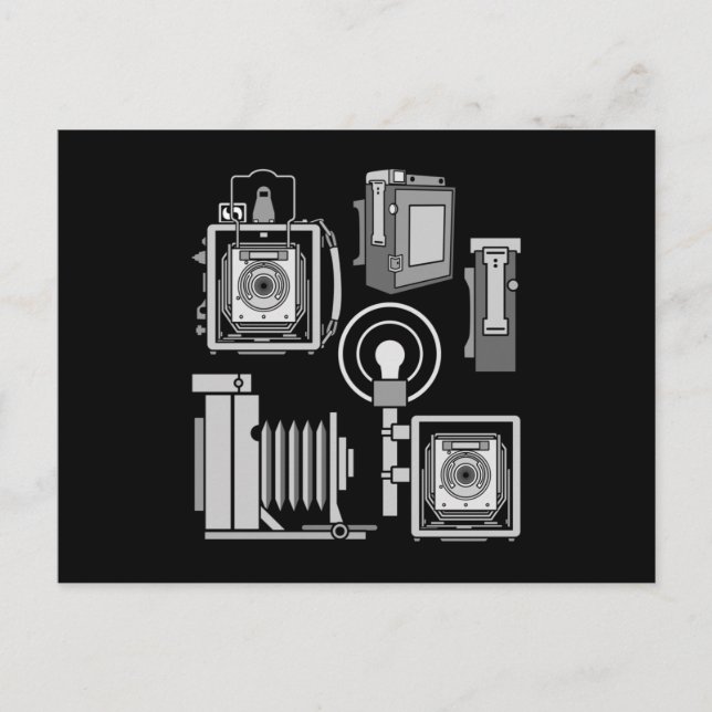 Fäst fotofotograf för kamerahistorik vykort (Framsida)