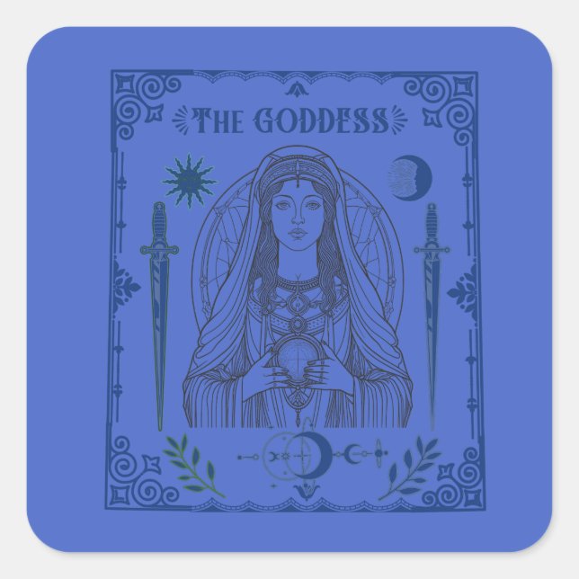 Fäst Fyrkantigt Klistermärke (Framsida)