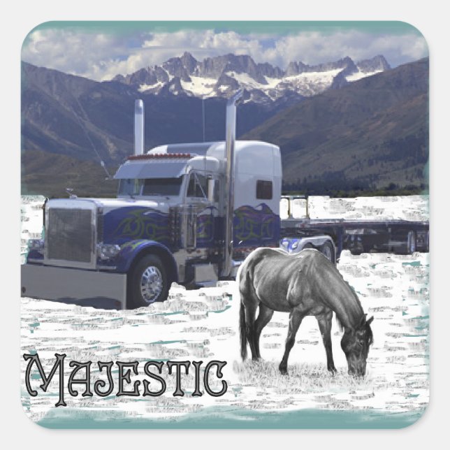 Fäst Fyrkantigt Klistermärke (Framsida)