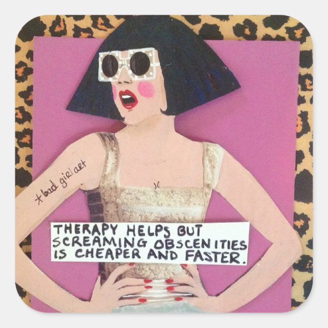 Fäst Fyrkantigt Klistermärke (Framsida)