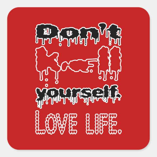 Fäst Fyrkantigt Klistermärke (Framsida)