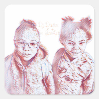 Fäst Fyrkantigt Klistermärke