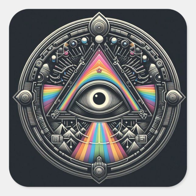 Fäst Fyrkantigt Klistermärke (Framsida)