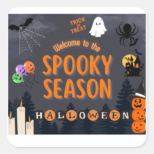 Fäst Fyrkantigt Klistermärke (Framsida)