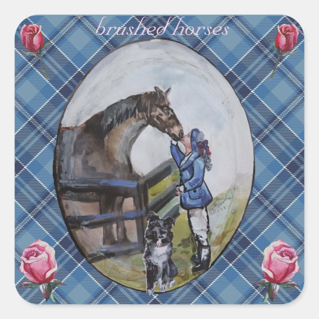 Fäst Fyrkantigt Klistermärke (Framsida)