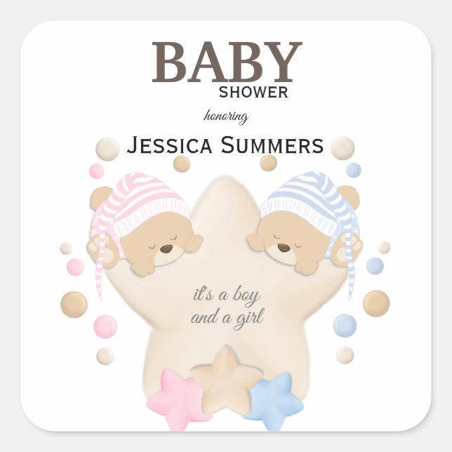 Fäst Fyrkantigt Klistermärke (Framsida)