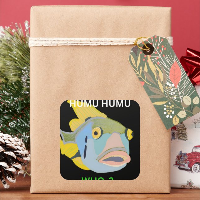 Fäst Fyrkantigt Klistermärke (Semester)