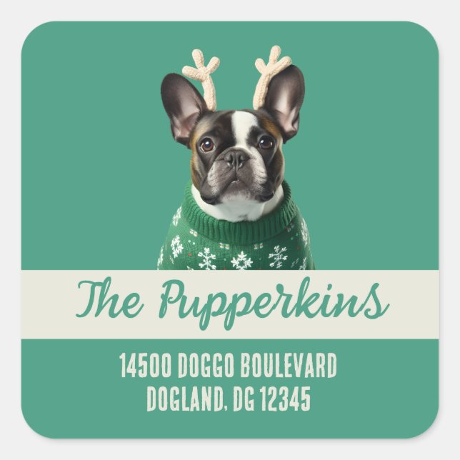 Fäst Fyrkantigt Klistermärke (Framsida)