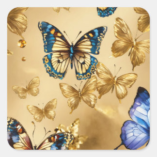 Fäst Fyrkantigt Klistermärke