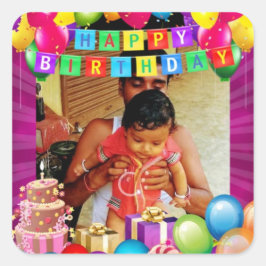 Fäst Fyrkantigt Klistermärke