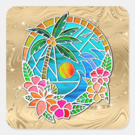 Fäst Fyrkantigt Klistermärke