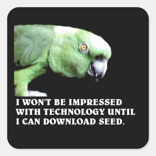 Fäst Fyrkantigt Klistermärke (Framsida)