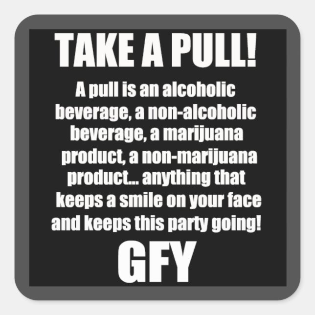 Fäst Fyrkantigt Klistermärke (Framsida)