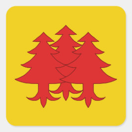 Fäst Fyrkantigt Klistermärke