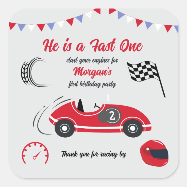 Fäst Fyrkantigt Klistermärke (Framsida)