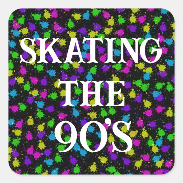 Fäst Fyrkantigt Klistermärke (Framsida)