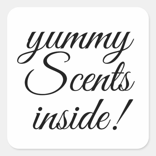 Fäst Fyrkantigt Klistermärke (Framsida)