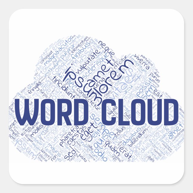 Fäst Fyrkantigt Klistermärke (Framsida)