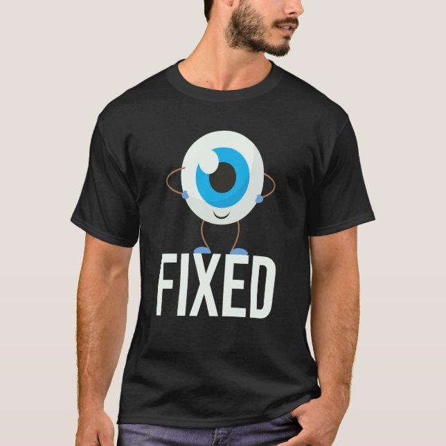 Fast Grå Starr Ögonkirurgi Överlevande Återhämtnin T Shirt (Framsida)