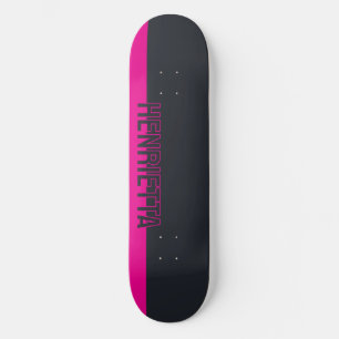 Fast Grått och Rosa Anpassade Mini Skateboard Bräda 18,5 Cm