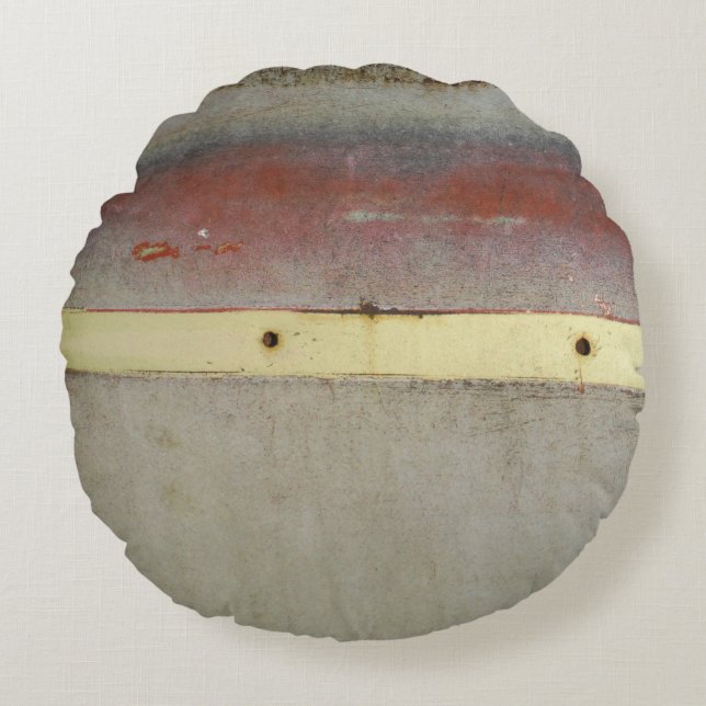 Fäst Grönt, röd, blå och Gult, tillförlitlig Rund Kudde (Framsidan)