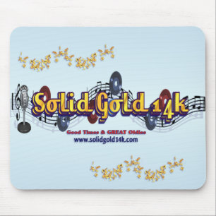 Fast guld 14k Mousepad Musmatta