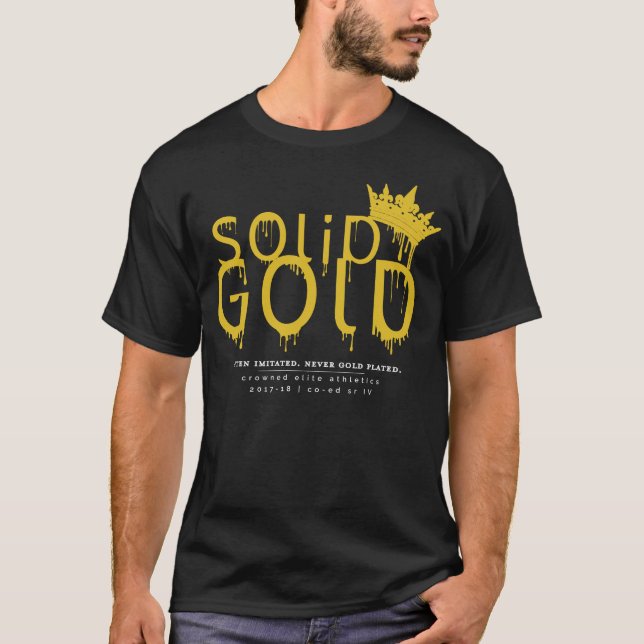 FAST GULD: BEKLÄDA LOGOTYPEN TEE (Framsida)