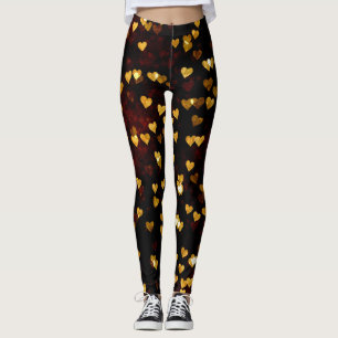 Fäst Guld-handledarna på Mörkens bakgrund Leggings