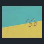 Fäst Gult och Aqua Blue Modern Photo Poster<br><div class="desc">Ta med lite subducerat färg till väggarna med det här coolan-fotot poster i blått och gult.</div>