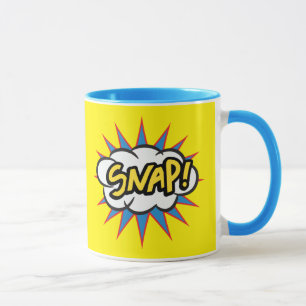 Fäst gult och blått mugg