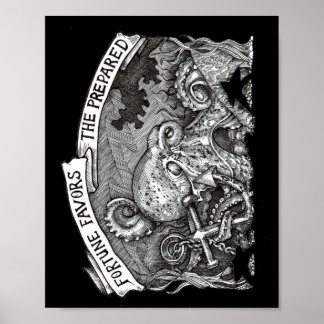 Fäst gynnar den förberedda (svart bakåt) poster