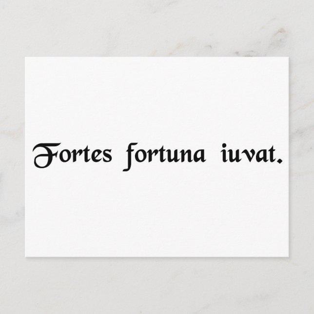 Fäst gynnar det modiga. vykort (Framsida)